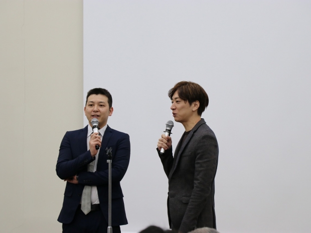 進行のお手伝いをして下さった　吉本興業所属【ベリーズ】のムラタニンニクンさんとベリー大坪さん